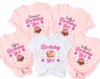 Donut Birthday matching Shirt, Personalized Birthday Girl Outfit , Donut Family shirts, Birthday Girl, Donut Matching Family Shirts, 400293
