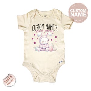 personalized First Easter Baby Onesie®, Baby&#39;s first Easter Romper, Easter Baby Outfit, Baby Shower Gift, 2000688