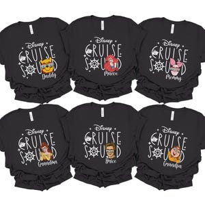 Disney Cruise Squad 2025 Shirt, 2025 Disney Character Cruise Family Matching Shirts, Adults Disney Cruise with Custom Names Shirts, 100906