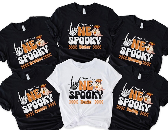 One Spooky Dude First Halloween Birthday Custom shirt, Spooky One Boy Birthday Tee, 1st Birthday Boy Family Matching Halloween Shirt, 400332
