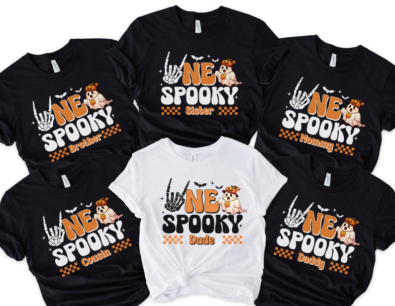 One Spooky Dude First Halloween Birthday Custom shirt, Spooky One Boy Birthday Tee, 1st Birthday Boy Family Matching Halloween Shirt, 400332