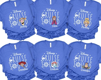 Disney Cruise Squad 2026 Shirt, 2026 Disney Character Cruise Family Matching Shirts, Adults Disney Cruise with Custom Names Shirts, 100906