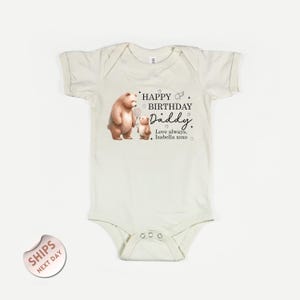 personalized Happy Birthday Daddy Bodysuit, Baby Girl Birthday shirt, Baby Boy Birthday shirt, daddy Birthday Gift, Baby Shower Gift,2000770