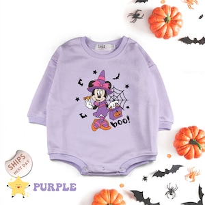 Minnie Boo Halloween Baby Romper, Minnie Spooky Bodysuit , Minnie Mouse Halloween , Disney Halloween Romper , Baby Shower Gift , 2000334
