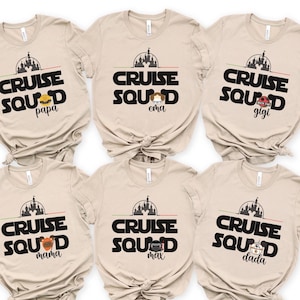Personalized Disney Cruise Squad 2025 Shirt, Disney Character Cruise Family Matching Shirts, Disney Cruise with Custom Names Shirts, 100939