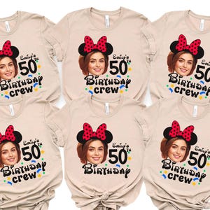 Disney Custom Birthday Shirt, It's My Birthday Face Name and Age Shirt, Disney matching Birthday Shirts, Funny Minnie Hat shirts, 400247