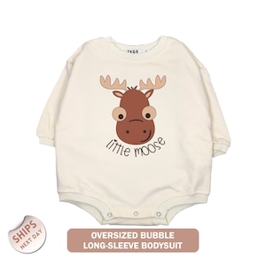 Little Moose baby Onesie®, Moose Baby Bodysuit, Baby Announcement, Wild Animal Baby Clothes, Moose Sweatshirt, Baby Shower Gift, 2000947