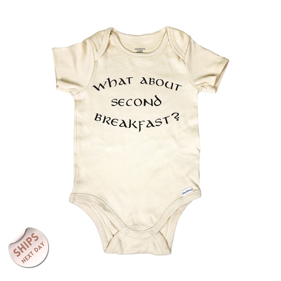 What About Second Breakfast Baby Bodysuit, Funny Baby Clothes, Natural Baby Romper, Cute Baby Sweater, Baby Shower Gift, 2000518