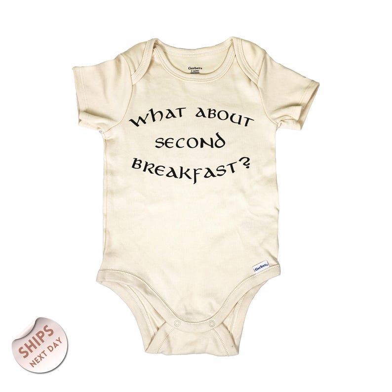 What About Second Breakfast Baby Bodysuit, Funny Baby Clothes, Natural Baby Romper, Cute Baby Sweater, Baby Shower Gift, 2000518