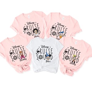 Disney Cruise Squad 2025 Shirt, 2025 Disney Character Cruise Family Matching Shirts, Adults Disney Cruise with Custom Names Shirts, 100906