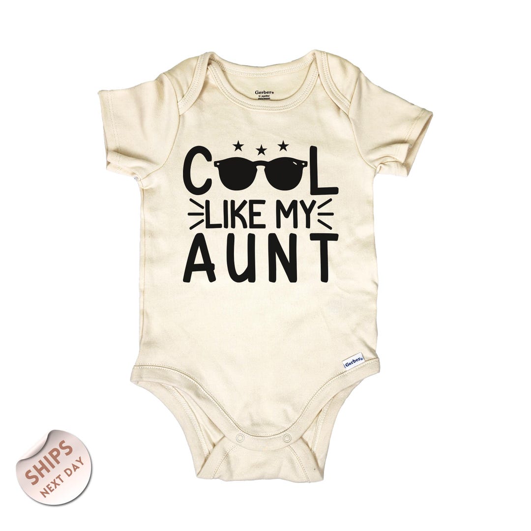 Cool Like My Aunt Baby Romper, New Aunt Gift From Baby Shirt, Pregnancy ...