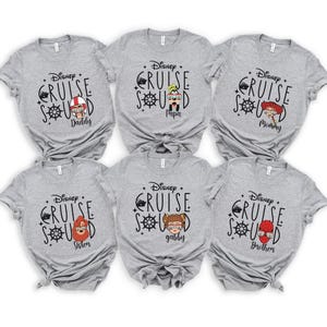 Disney Cruise Squad 2025 Shirt, 2025 Disney Character Cruise Family Matching Shirts, Adults Disney Cruise with Custom Names Shirts, 100906