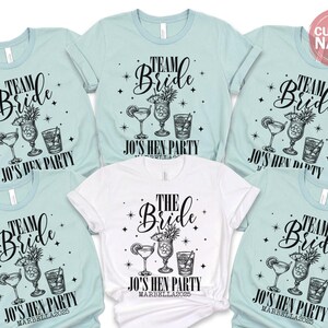 Personalised Bachelorette Hen Party T-shirts, Custom Name Bridal Party Shirts, Personalised Matching Tribe Bachelorette Shirt, 100960