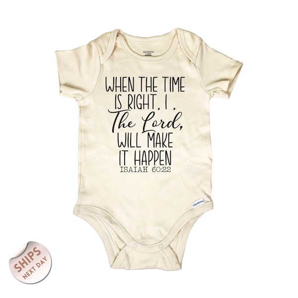 When the Time is Right I the Lord Will Make It Happen Baby Announcement Sweater, Pregnancy Announcement, IVF Baby Shower, 2000486