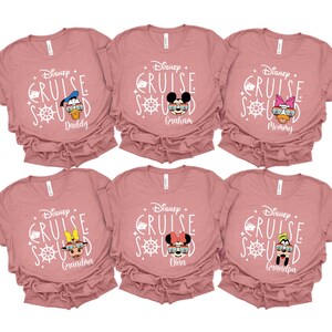 Disney Cruise Squad 2025 Shirt, 2025 Disney Character Cruise Family Matching Shirts, Adults Disney Cruise with Custom Names Shirts, 100906