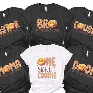 Cookie Birthday family Shirts, Cookie Theme Birthday Tees, Sweet One Family Birthday Tshirt, 1st Birthday party tees, Cookie Custom, 400226
