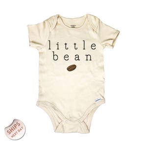 Little Bean Baby Onesie®, Coffee Baby Romper, Little Bean Romper, Unisex Baby Outfit, Minimalist Baby Clothes, Baby Shower Gift, 2000061