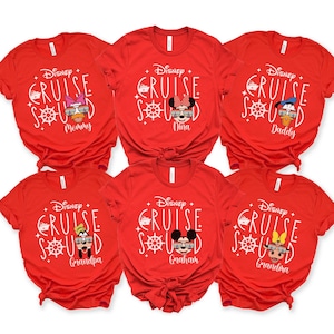 Disney Cruise Squad 2025 Shirt, 2025 Disney Character Cruise Family Matching Shirts, Adults Disney Cruise with Custom Names Shirts, 100906