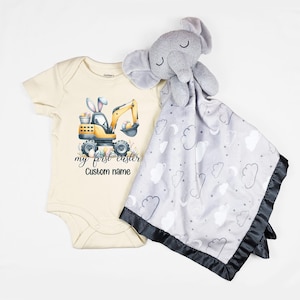 personalized First Easter Baby Bodysuit and blanket, Baby&#39;s first Easter Romper, Easter Baby Outfit, Baby Shower Gift, 2000687
