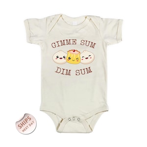 Gimme Sum Dim Sum Baby Bodysuit, Dimsum Baby Cute Dumpling, Little Bao Toddler Tee, Cute Baby Shower Gift, Food Baby Gift, 2000816