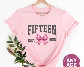 Custom Cute Bow Birthday shirt, Official Teenager University Girls Birthday Party shirt, Bow Birthday Sweatshirt, 100877