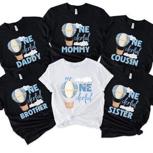 Balloon Matching Birthday Shirts, Mr Onderful Birthday shirt, First Birthday Matching shirts, 1st Birthday Party, Birthday boy tees, 400201