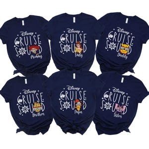 Disney Cruise Squad 2025 Shirt, 2025 Disney Character Cruise Family Matching Shirts, Adults Disney Cruise with Custom Names Shirts, 100906