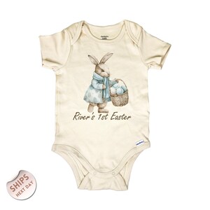 personalized First Easter Baby Onesie®, Baby&#39;s first Easter Romper, Easter Baby Outfit, Baby Shower Gift, 2000730