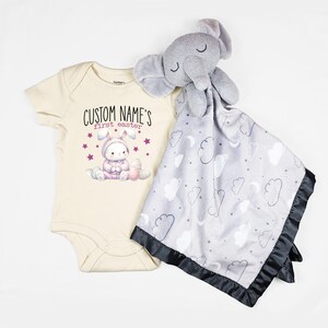 personalized First Easter Baby Bodysuit and blanket, Baby&#39;s first Easter Romper, Easter Baby Outfit, Baby Shower Gift, 2000688
