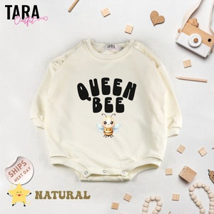 Queen Bee Bodysuit , Summer Tee , Cute Vintage Baby Bodysuit , Newborn, Queen Bee , Baby Shower Gift , 2000363