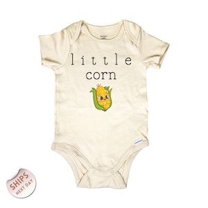 Little Corn Romper, Little Bodysuit, Cute Corn Baby Jumpsuit, Vegan Clothes, Baby Shower Gift, 2000122