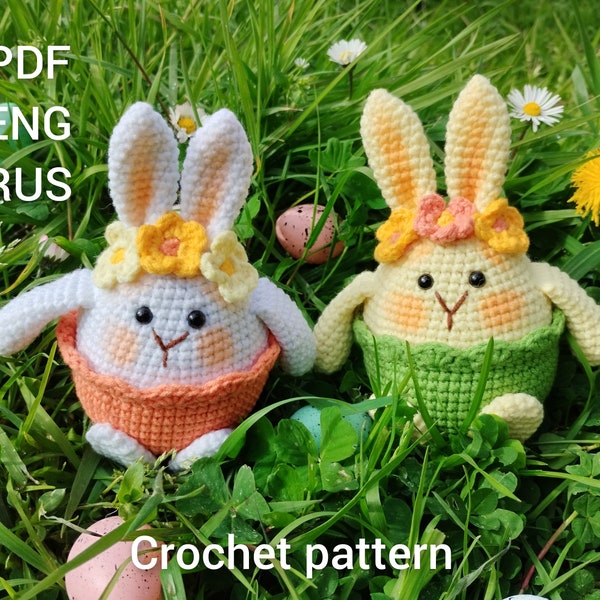 Easter Bunny crochet pattern PDF/eng/rus