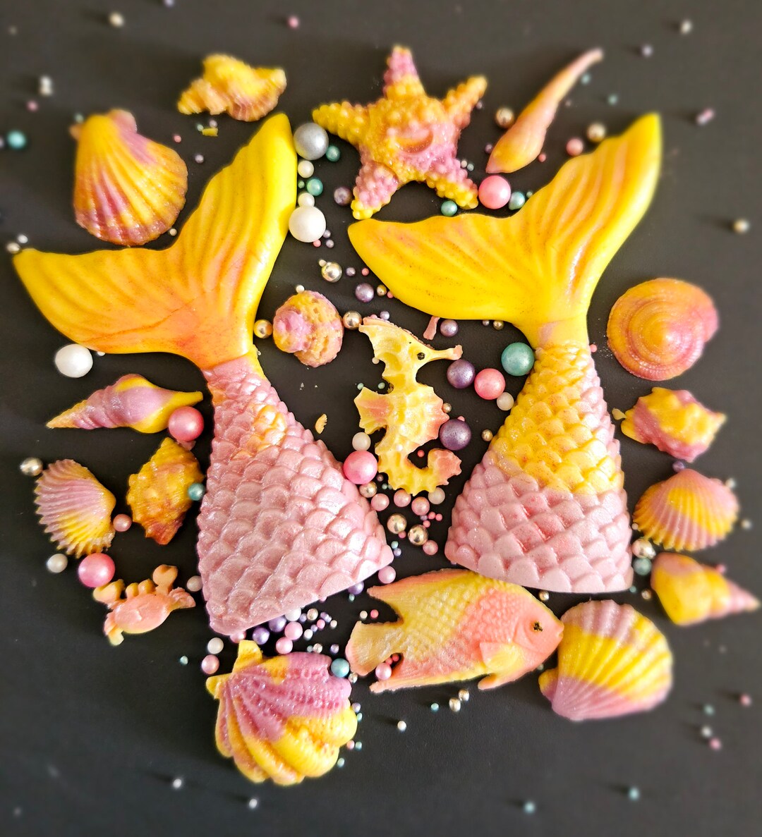 Mermaid Cake Toppers Mermaid Cake Devorations. Seasidethemed Etsy