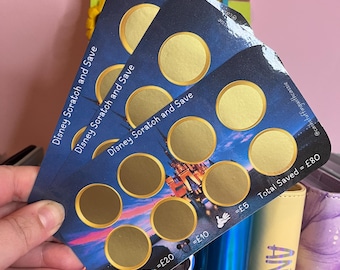 Disney Savings Challenge | Scratch & Save Laminated Tracker