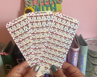 Fiver Friday Savings Challenge Tracker | Laminated Cash Wallet Insert