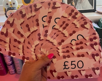 Laminated Cash Wallet Tracker Hearts - A6 Budget Binder Inserts