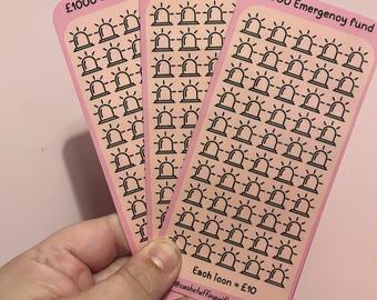 Emergency Fund Cash Tracker | A6 Wallet Insert