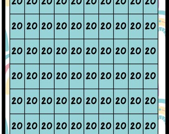 Śledzenie zadłużenia 2000 funtów | Laminowany portfel gotówkowy, wyzwanie oszczędzania