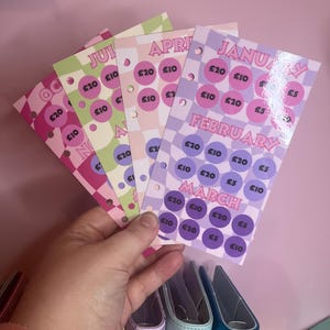 Laminated Annual Savings Challenge | Cash Tracker, A6 Binder