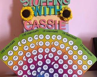 Laminated Cash Saving Challenge Tracker | A6 Wallet Size