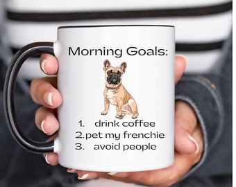 Tan French Bulldog Coffee Mug, coffee cups, dog lover coffee mugs, frenchie lovers gift, french bulldog lovers, dog lover gifts, dog mugs