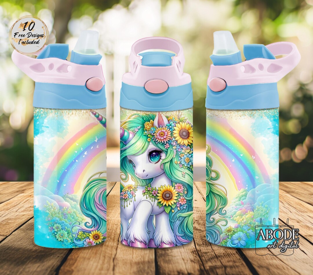 Unicorn Rainbow 12 Oz Tumbler Wrap: Kids Sublimation Design (PNG ...