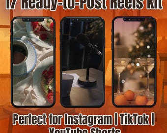 Kit haspels klaar voor gebruik | 17 esthetische video's + titel + hashtags | Directe download voor Instagram-, TikTok- en YouTube-shorts | digitale download
