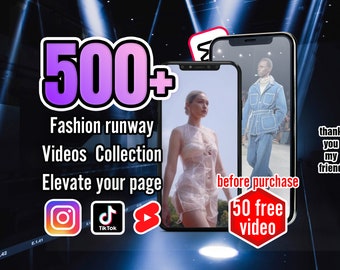 500+ Fashion Walk Videos for Social Media: Elevate Instagram, TikTok & YouTube - Viral Fashion Models and Clothing Videos, Digital Download