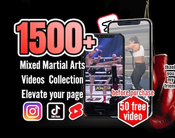 1500+ Viral Fight Videos for Social Media: Elevate TikTok, YouTube Shorts, Instagram Reels & Stories, MMA, Boxing, Martial Arts Content Pack