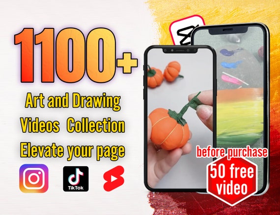 1100+ High-Quality Art & Illustration Videos for TikTok, YouTube Shorts, Instagram | Transform Social Media | Engage Followers Effortlessly