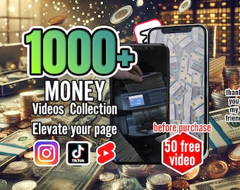 Oltre 1000 videoclip di denaro contante e stile di vita di lusso / Download digitale / Contenuto virale di TikTok, Instagram Reels, YouTube Shorts / Filmati di repertorio