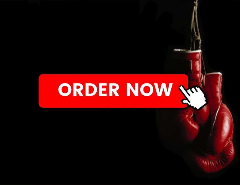 May include: Red boxing gloves with a white cursor pointing to a red button that says "ORDER NOW".