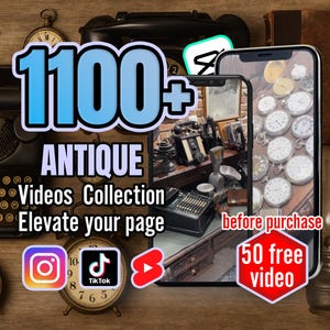 1100+ Antique Vintage Video Bundle | Viral Instagram Reels, TikTok, YouTube Shorts Videos | CapCut & Canva Editable Clips