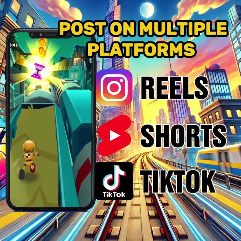 1500+ Subway Surfers and Mobile Game Clips | Viral TikTok & YouTube Shorts | Editable CapCut Templates | Digital Download image 5